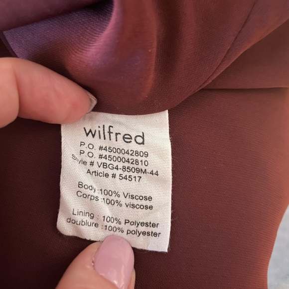 Aritzia Wilfred Burgundy Floral Dress size XS - Picture 5 of 5